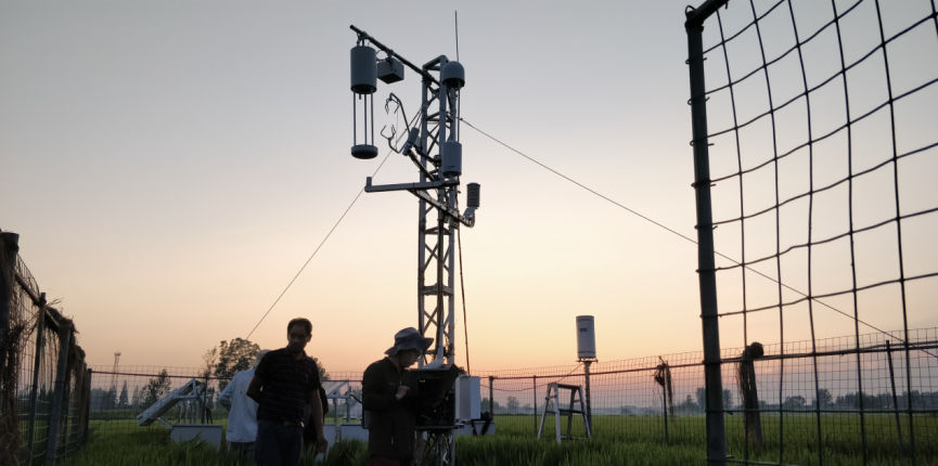 南京土壤所江都水稻田站的HT-8700開(kāi)路式氨通量觀測(cè)系統(tǒng)