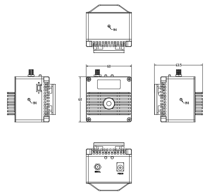 海爾欣HPPD-M-B碲鎘汞紅外探測器結構尺寸圖